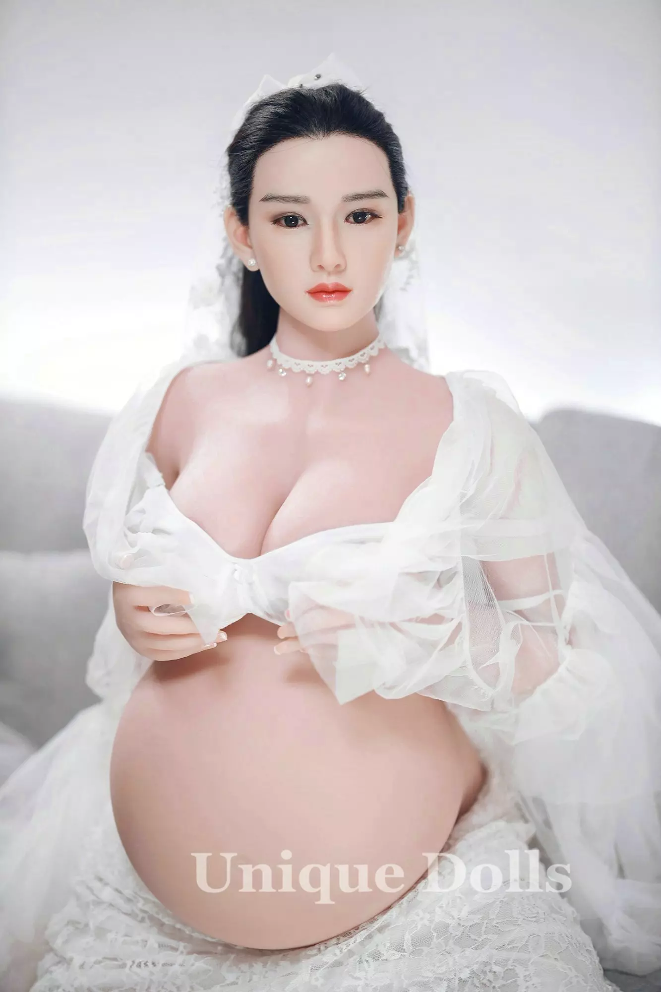 JY Doll 160cm Feye pregnant TPE sex doll silicone head