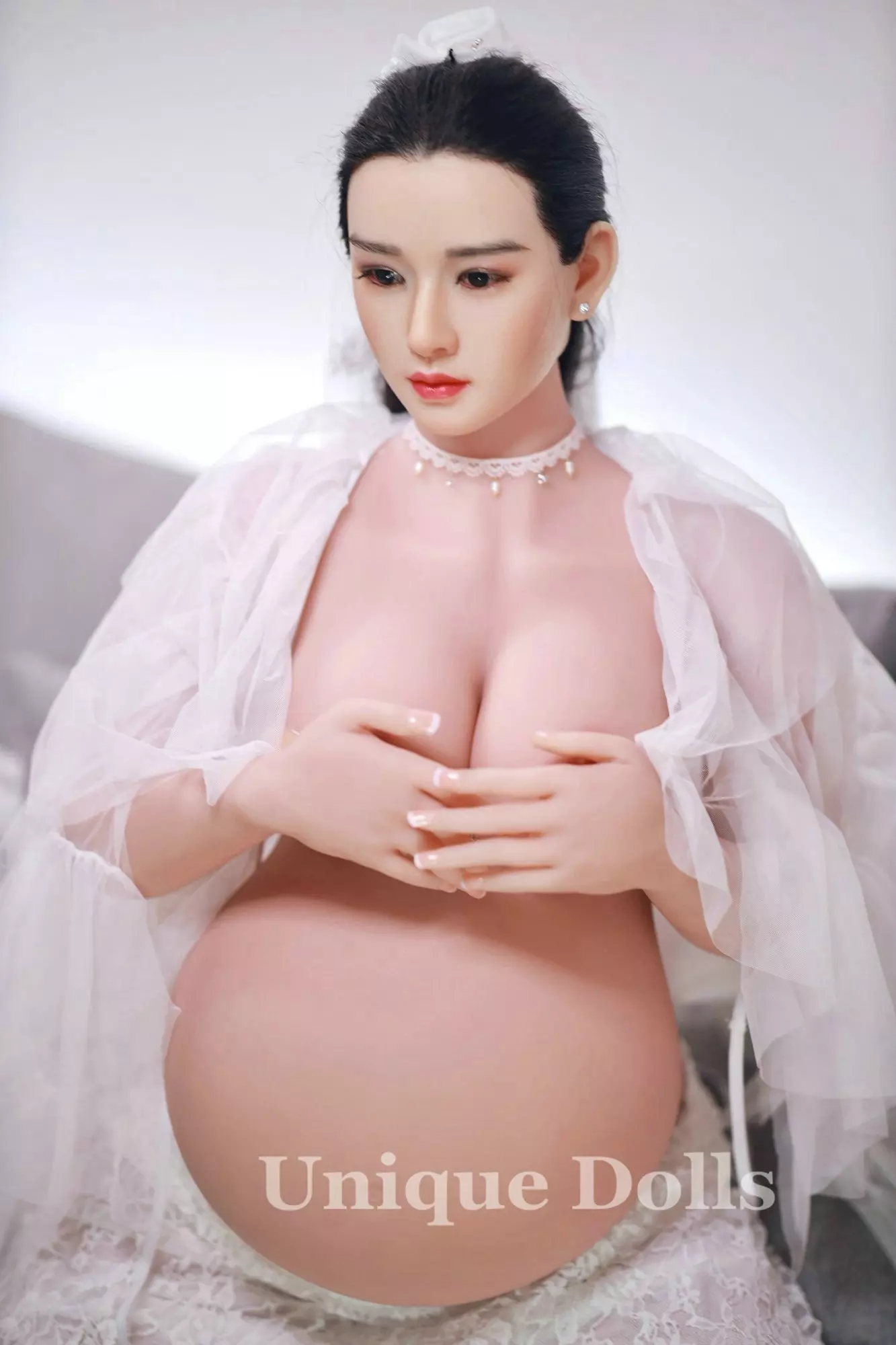 JY Doll 160cm Feye pregnant TPE sex doll silicone head