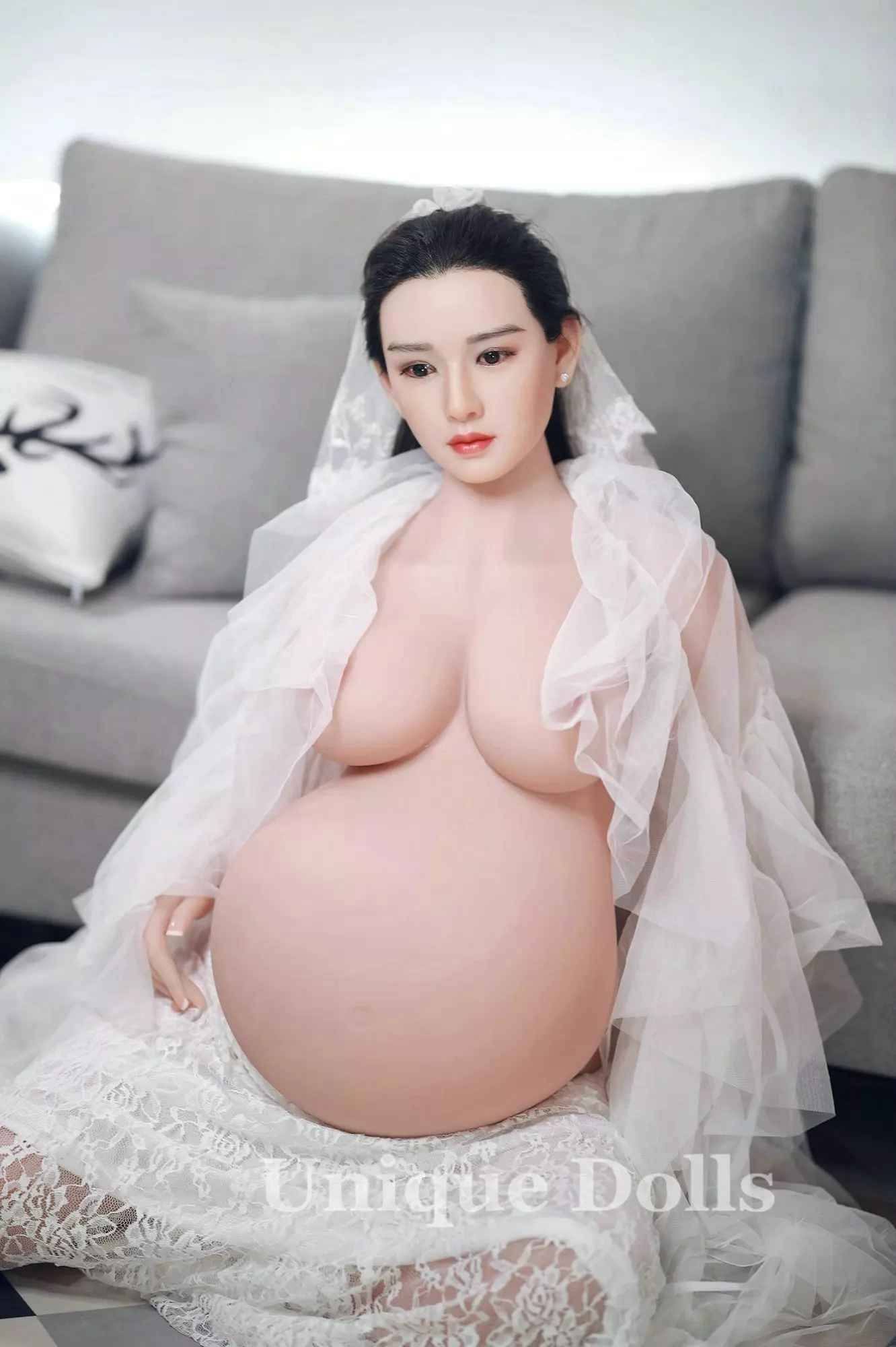 JY Doll 160cm Feye pregnant TPE sex doll silicone head