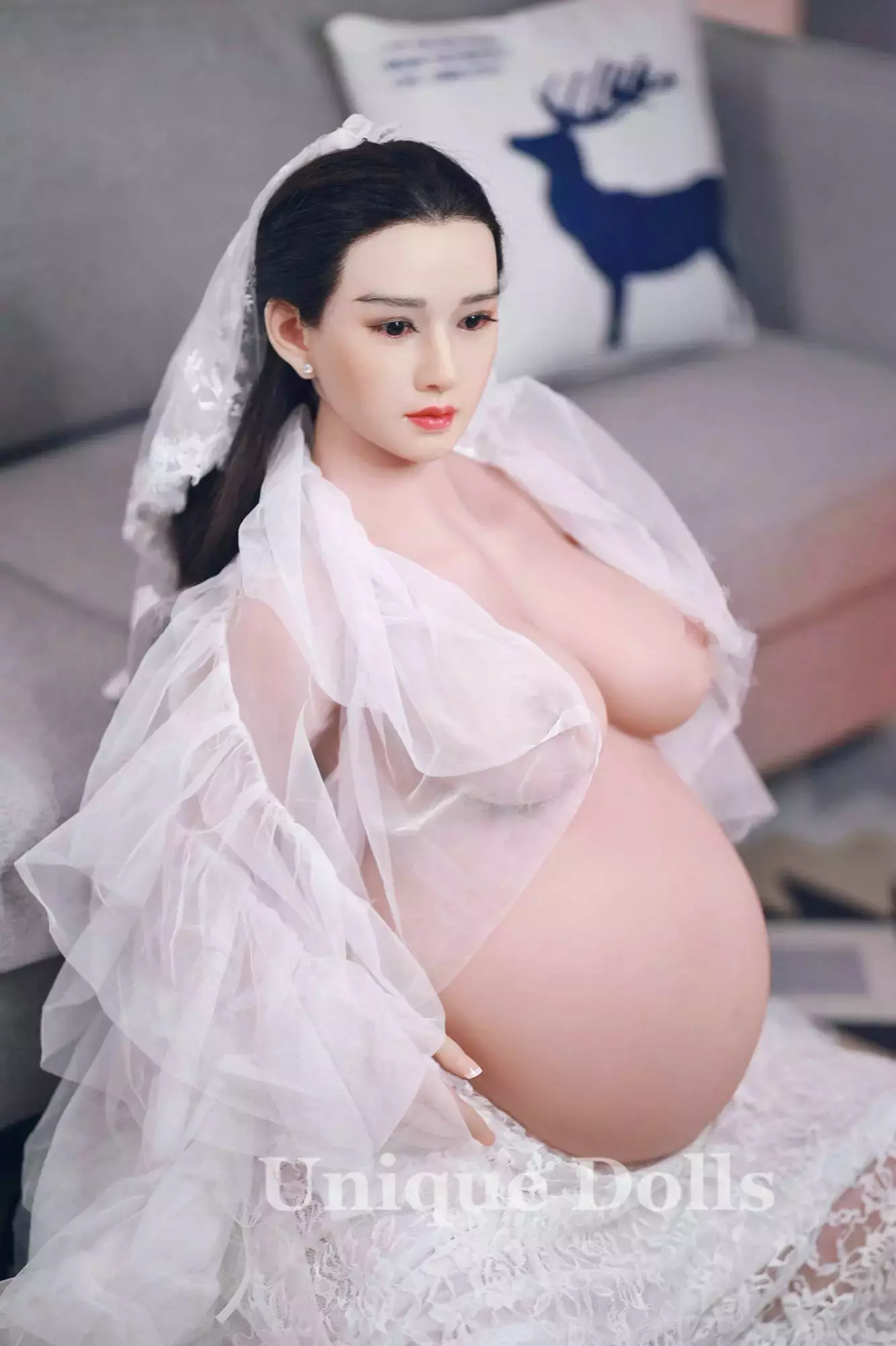 JY Doll 160cm Feye pregnant TPE sex doll silicone head