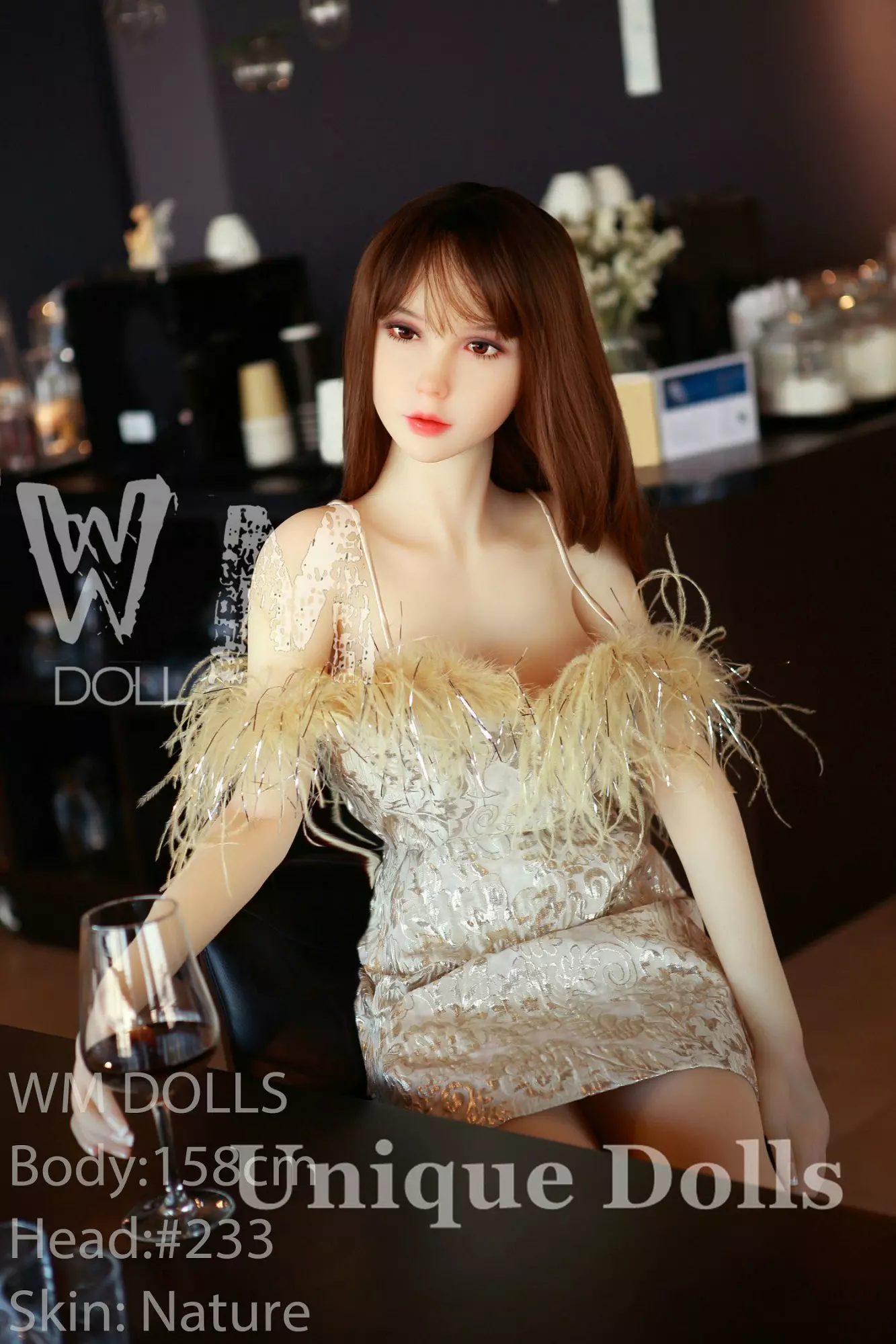 WM Doll 158cm D cup with #233 head big breasts doll