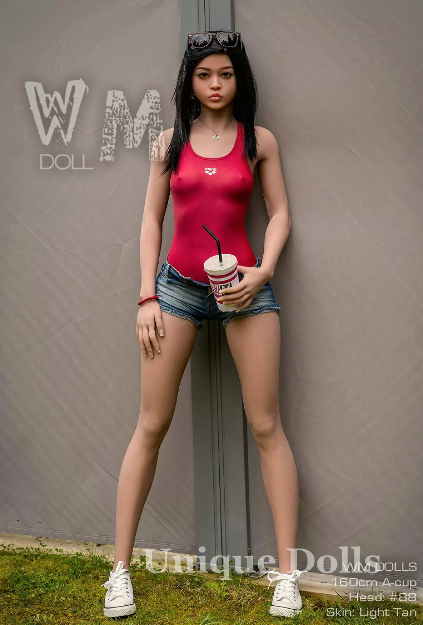 WM Doll 160cm A cup real sexy doll with #88 head