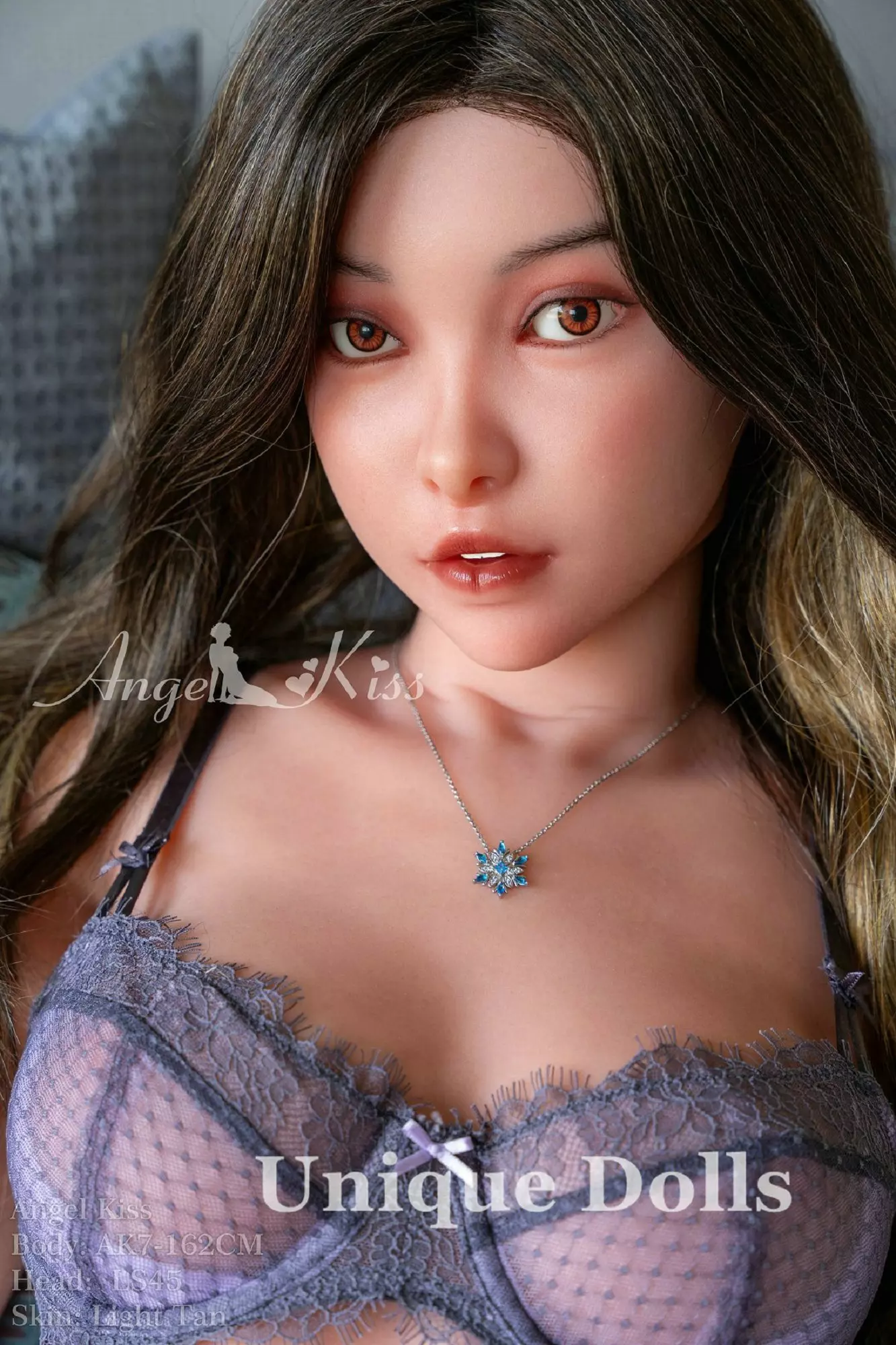 AK 162cm small breasts Silicone sex doll with Head#LS45