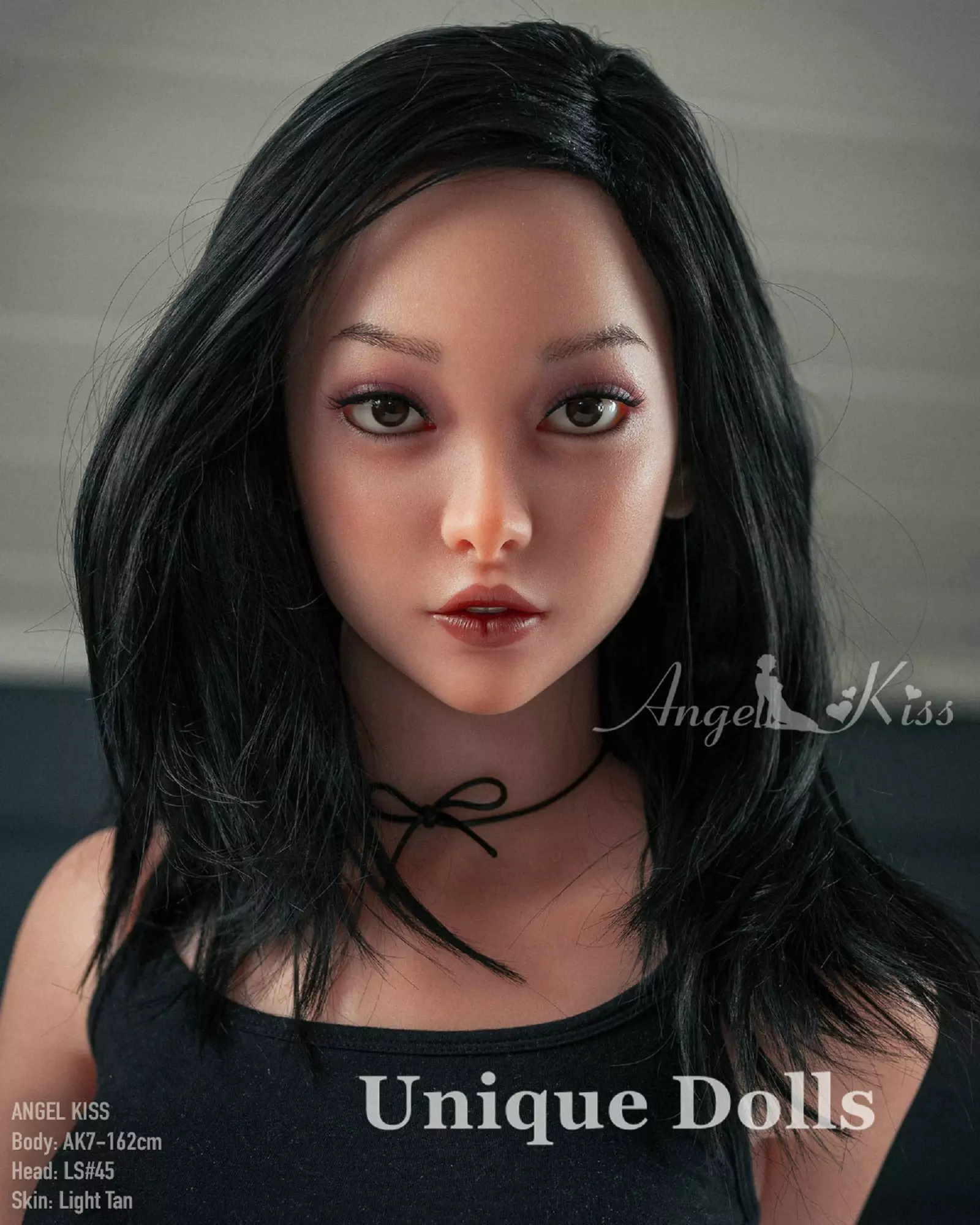 AK 162cm small breasts Silicone sex doll with Head#LS45