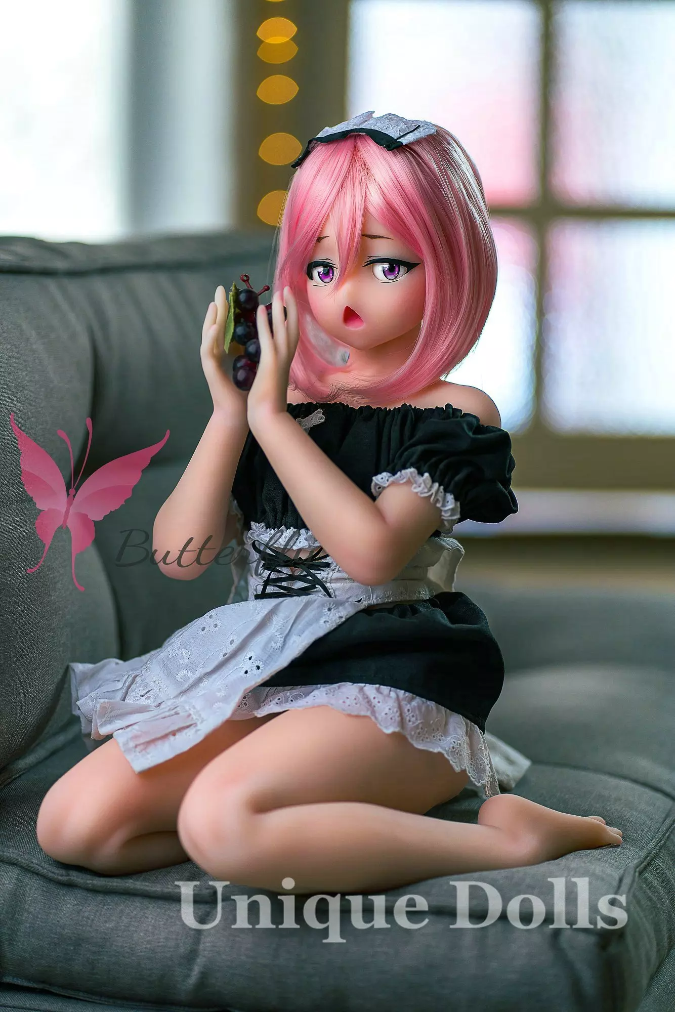 Butterfly Doll 80cm Anime cute TPE sex doll with head#Jana