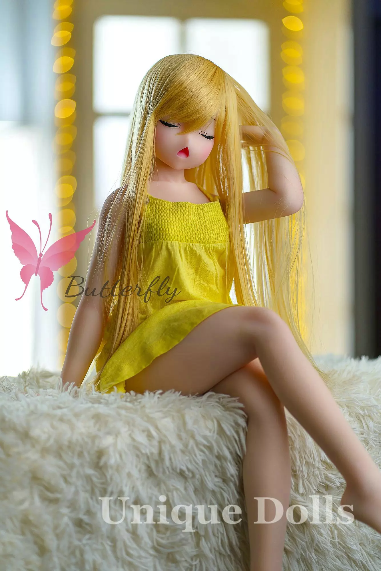 80cm Anime TPE love doll with #Jana eye closed head