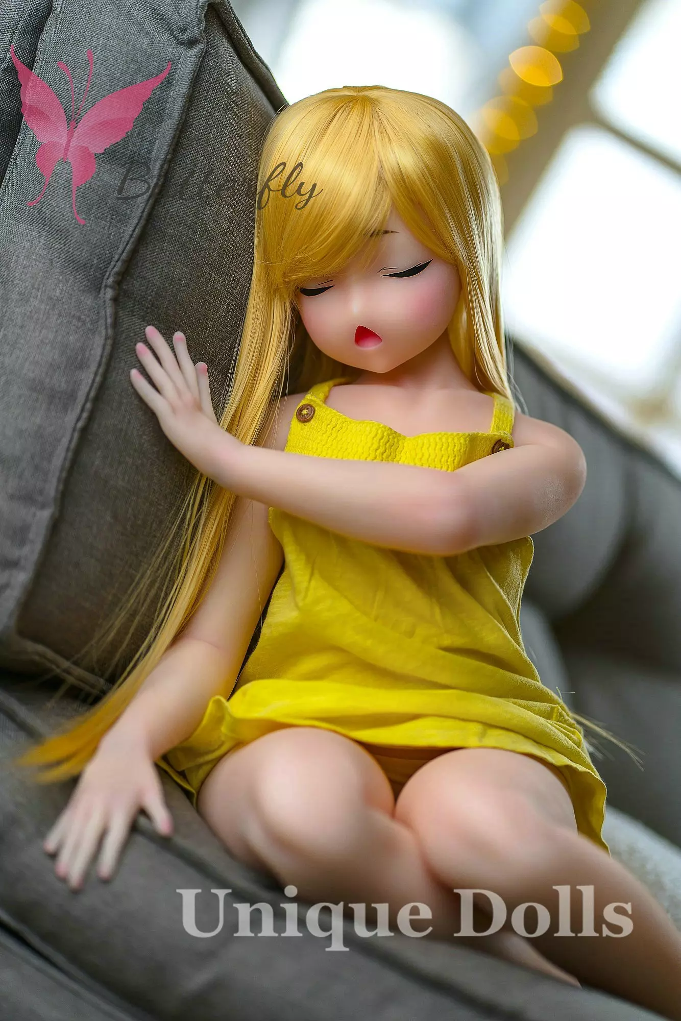 80cm Anime TPE love doll with #Jana eye closed head