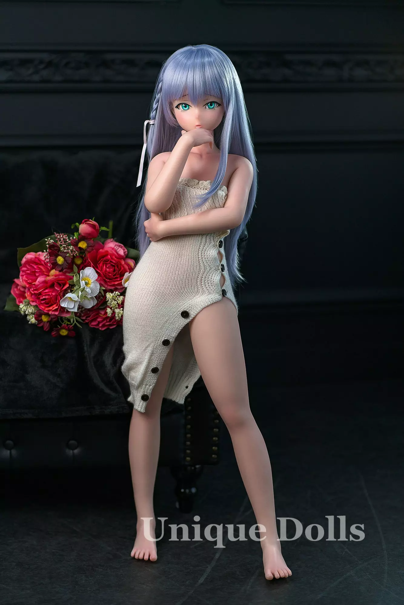 95cm XS silicone anime sex doll with flat chest #17