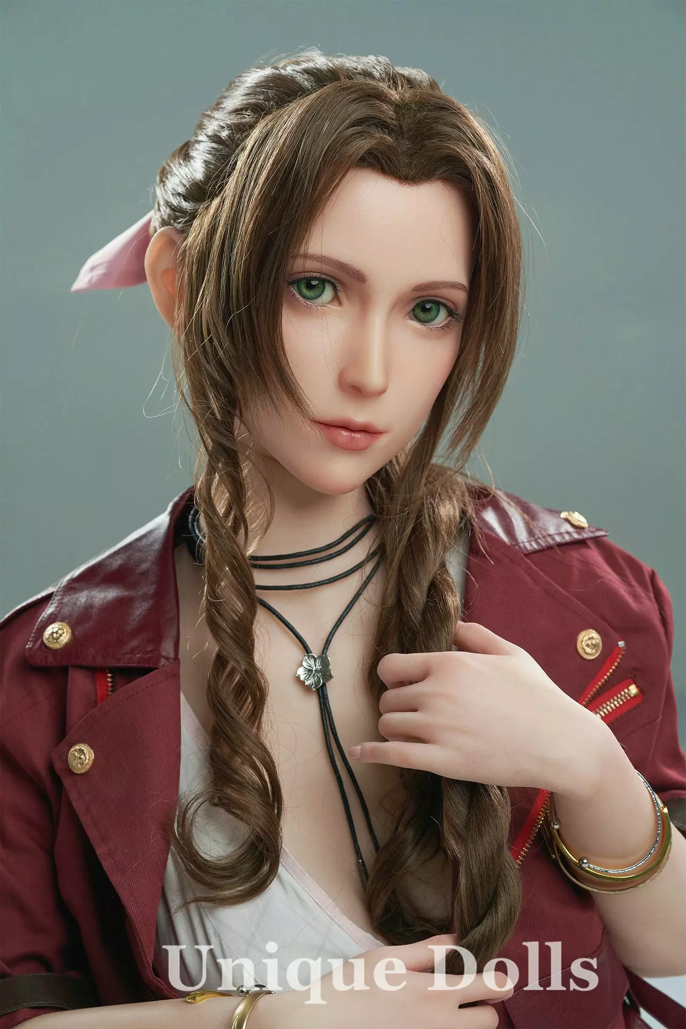 Game Lady Full Silicone sex doll 167cm Aerith from Final Fantasy