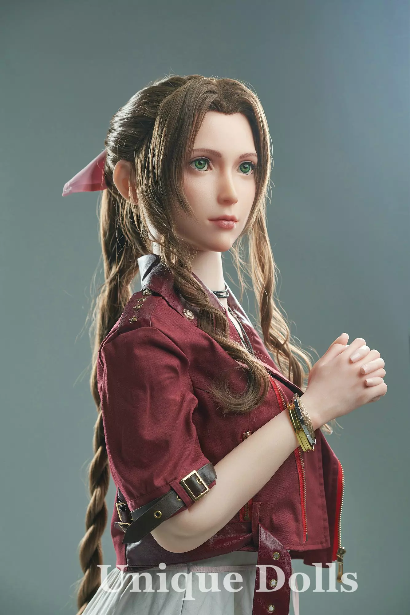 Game Lady Full Silicone sex doll 167cm Aerith from Final Fantasy