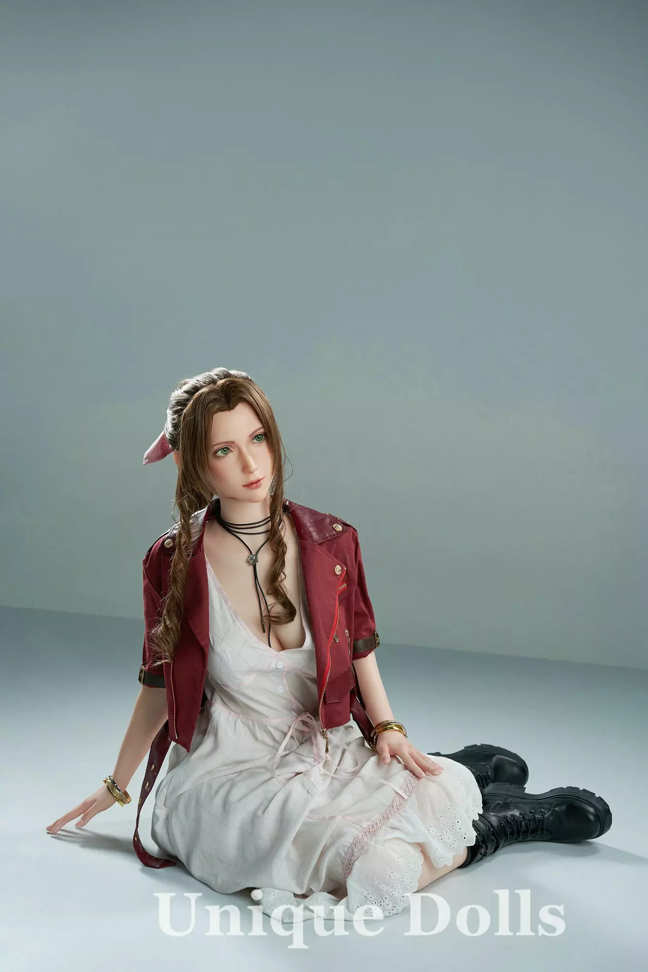 Game Lady Full Silicone sex doll 167cm Aerith from Final Fantasy