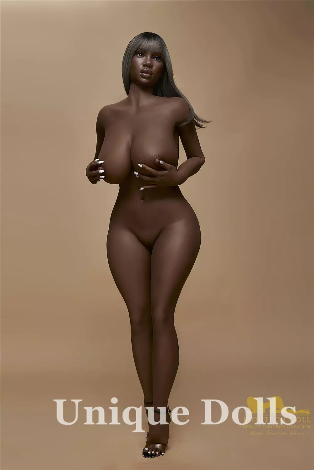 IRONTECH FULL SILICONE SEX DOLL - 160cm A33 Penny in black skin