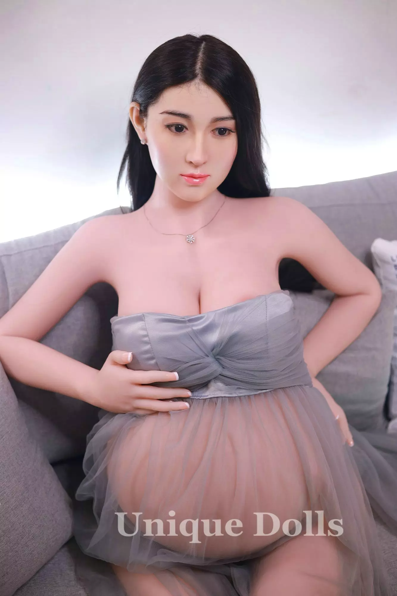 JY Doll 160cm Joanna pregnant TPE sex doll silicone head