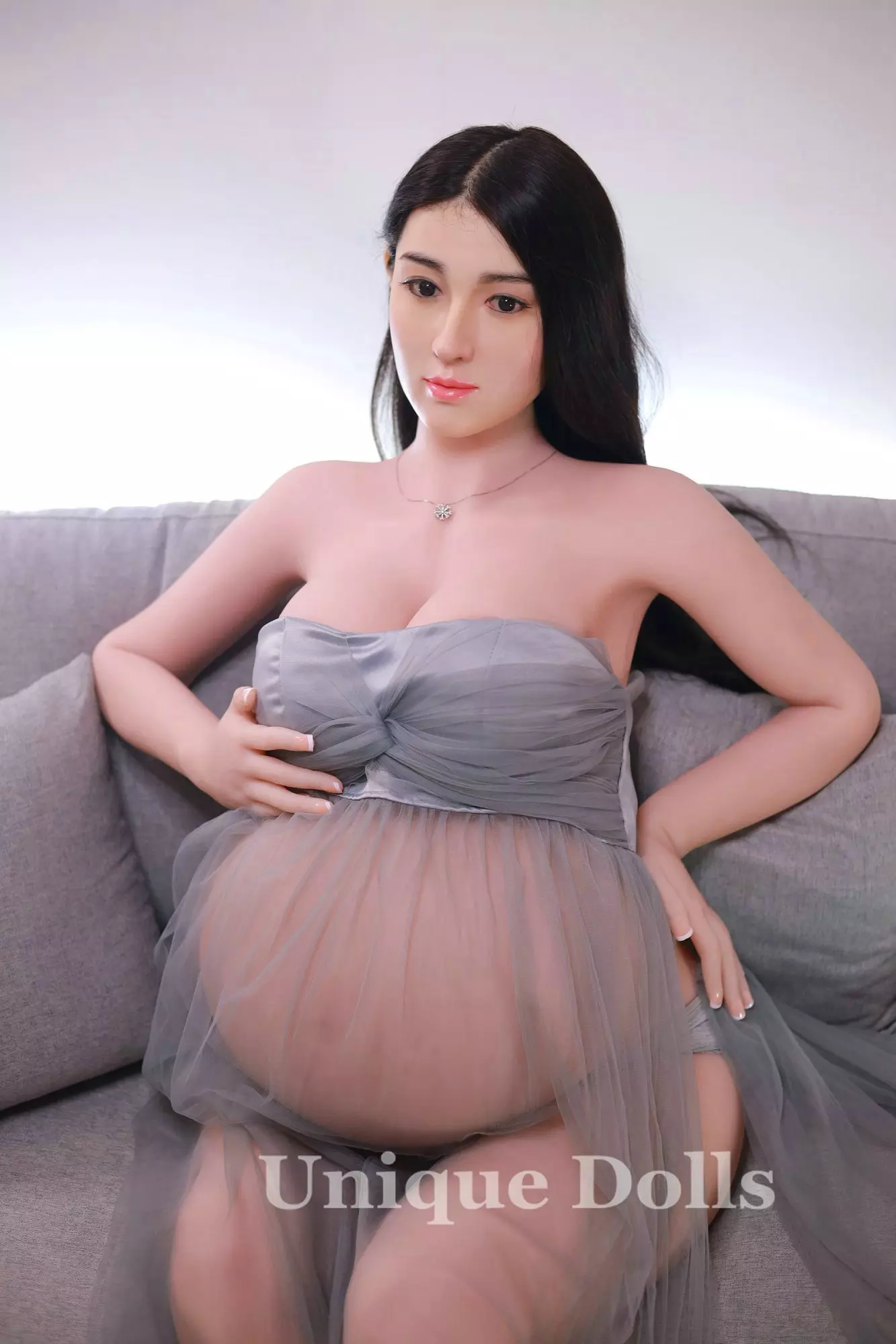 JY Doll 160cm Joanna pregnant TPE sex doll silicone head