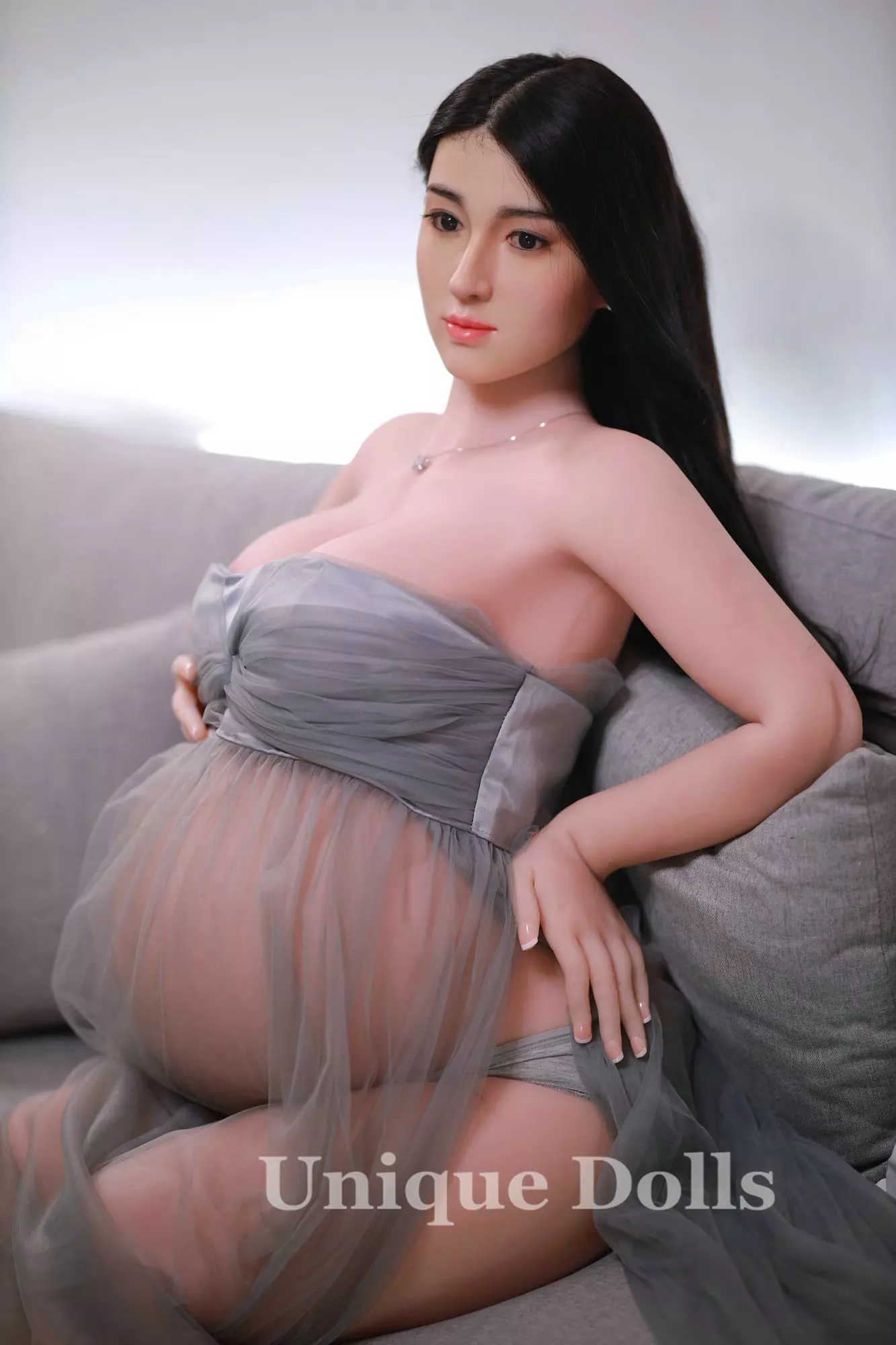 JY Doll 160cm Joanna pregnant TPE sex doll silicone head