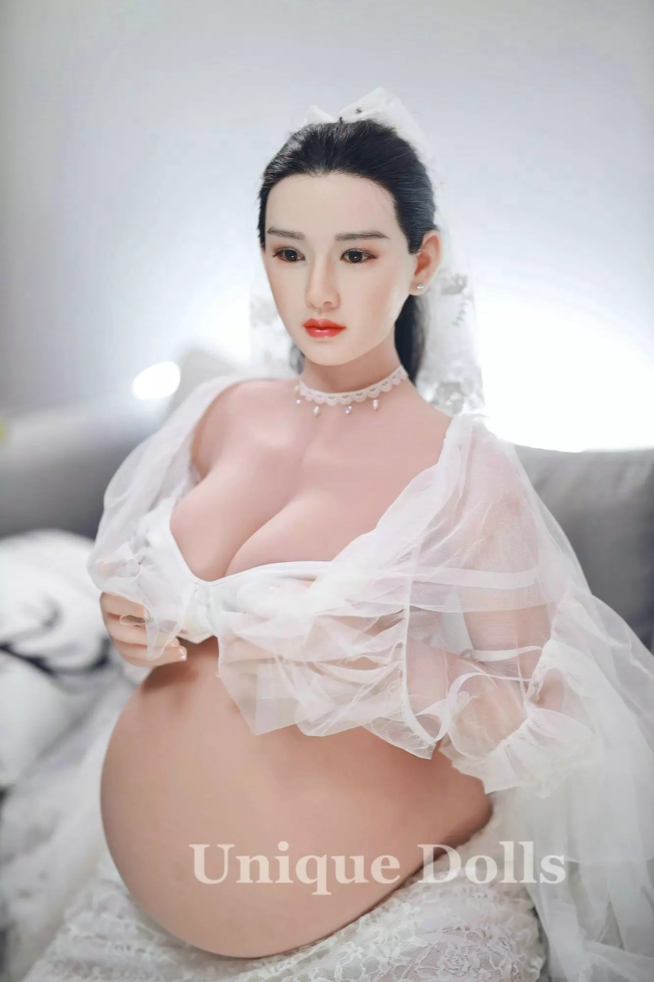 JY Doll 160cm Feye pregnant TPE sex doll silicone head